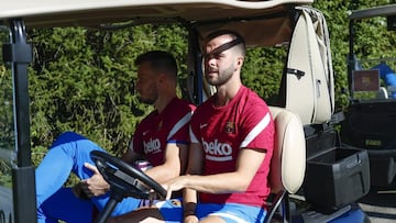 Pjanic, durante la pretemporada con el Barcelona.