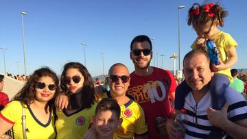 Amarillo, azul y rojo en Murcia: los hinchas siempre están con Colombia