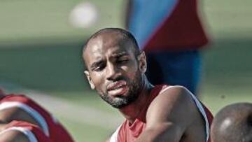 <b>EL REFERENTE. </b>Sin Alves, Kanouté deberá asumir el papel de líder en el nuevo proyecto de los sevillistas. Sin duda, es el crack del equipo.