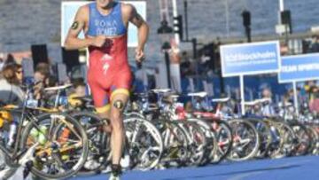 Gómez Noya durante una prueba en Estocolmo.