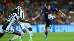 Messi frente a la Juventus.