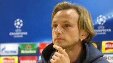 Rakitic, en rueda de prensa.