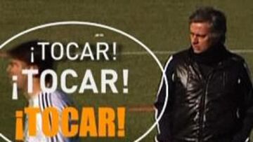 <b>DURO. </b>Mourinho fue exigente con sus jugadores y les gritó a lo largo del ejercicio: "¡No estamos!".