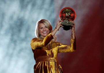 La jugadora noruega del Olympique de Lyon Ada Hegerber, ganadora del Balon de Oro femenino.