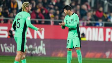 De Paul y Morata en el encuentro ante el Girona.