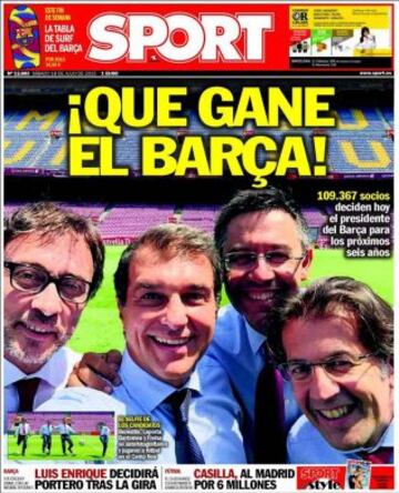 Portadas de la prensa deportiva