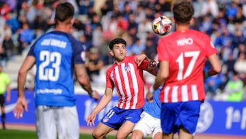 El Jebari, durante el partido contra el San Fernando.