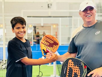 Vicente Soto junto a Adrián Moncaut, su coach.