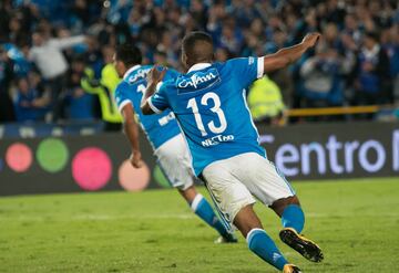 Partido de ida de la Final Liga Águila 2017-II en el estadio El Campín. Millonarios ganó 1-0 a Santa Fe.