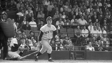 Roger Maris posee el récord de cuadrangulares de los New York Yankees y la Liga Americana con 61 HRs.