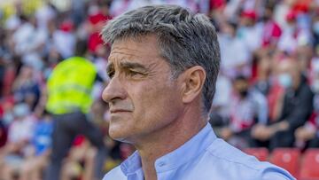 Míchel durante el partido Rayo Vallecano-Getafe del pasado sábado