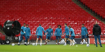 Cristiano Ronaldo, Marcelo, Benzema, Casemiro y Moha.
