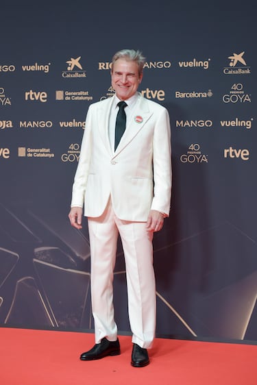 El actor Alberto San Juan posa en la alfombra roja de la 40º edición de los Premios Goya.