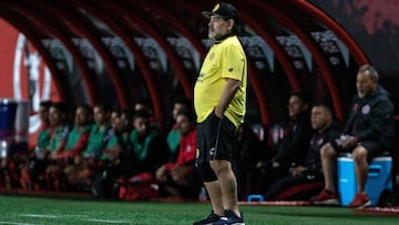 Maradona durante un partido de Dorados de Sinaloa.