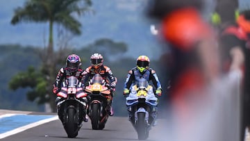 Martín (89), Aldeguer (54) y Bastianini (23).