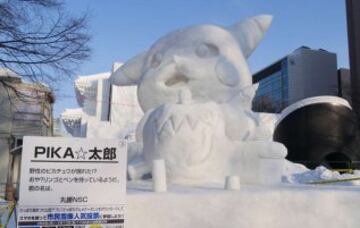 Pikachu en el Festival de la Nieve de Sapporo