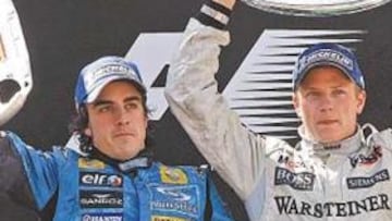 <b>SE CONOCEN BIEN. </b>Alonso y Raikkonen han coincidido en múltiples ocasiones a lo largo de sus carreras.