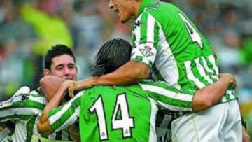 <b>EL CLÁSICO MARCADOR. </b>Imagen de los tres goles béticos.