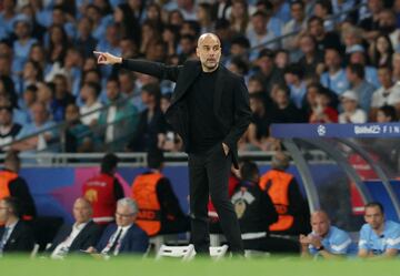 Pep Guardiola, entrenador del Manchester City, en la final de la Champions League.