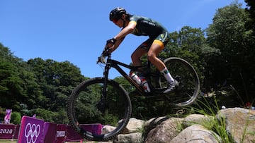 Entrenamiento de ciclismo de monta&ntilde;a antes de los JJOO de Tokio 2020