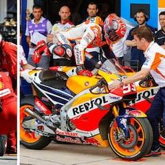 Márquez se fija en la F1 para mejorar las paradas de MotoGP