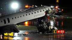 El momento preciso en el que ocurre el fatal choque de un avión con un camión de bomberos en el Aeropuerto de LaGuardia