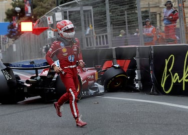 Sainz roza la pole en el caos extremo de Bakú