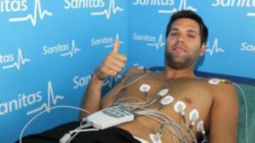 Felipe Reyes, en el reconocomiento médico.