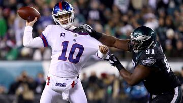 Eli Manning no tuvo su partido m&aacute;s brillante con los New York Giants en el duelo del Thursday Night contra los Philadelphia Eagles.