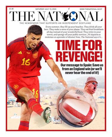 The National se disculpa por su polmica portada contra Inglaterra