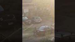 El crudo video de una balacera en Ñuñoa