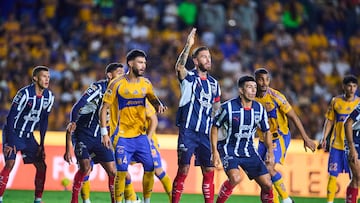 during the 15th round match between Tigres UANL and Monterrey as part of the Liga BBVA MX, Torneo Clausura 2025 at Universitario Stadium, on April 12, 2025 in Monterrey, Nuevo Leon, Mexico.