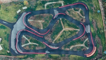 Pumptrack de Velosolutions desde el aire.