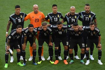 Formación inicial de la selección argentina. 