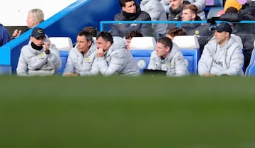 Soccer Football - Premier League - Chelsea v Brentford - Stamford Bridge, London, Britain - April 2, 2022 Chelsea manager Thomas Tuchel looks on