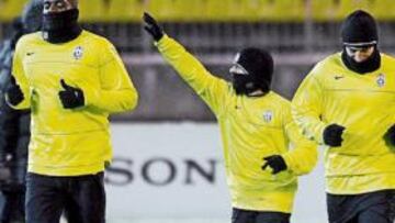 La Juve se entrenó anoche en Rusia