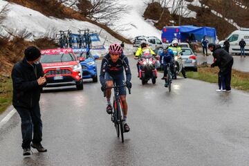 Egan Bernal durante la etapa de hoy.