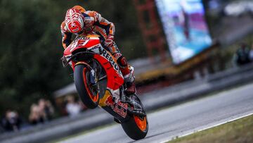 M&aacute;rquez tras su pole en Brno.