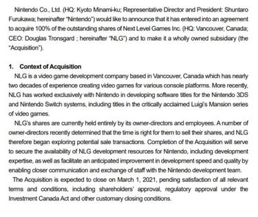 Nintendo adquiere Next Level Games (responsables de Luigi's Mansion y Super Mario Strikers)