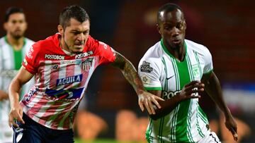 MEDELLÍN. 10 de octubre de 2020. Atlético Nacional empató 2-2 con Junior en el estadio Atanasio Girardot, en juego válido por la fecha 13 de la Liga BetPlay Dimayor. (Cortesía Dimayor)