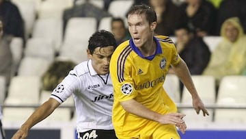 Hleb, jugador del BATE.