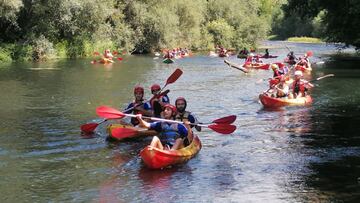 La plantilla de la Ponferradina se tira al agua