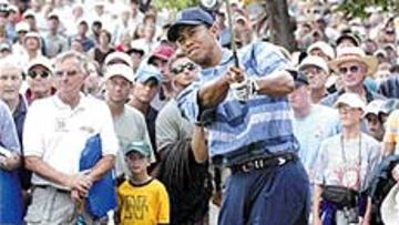 <B>MULTITUD.</B> Muchísimos aficionados siguen al ídolo Tiger Woods.