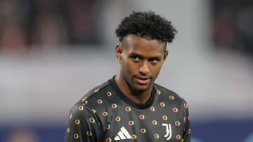 LEIPZIG, GERMANY - 2024/10/02: Juan Cabal of Juventus seen in action during the UEFA Champions League match between RB Leipzig and Juventus at Red Bull Arena. FInal Score; RB Leipzig 2 : 3 Juventus. (Photo by Grzegorz Wajda/SOPA Images/LightRocket via Getty Images)