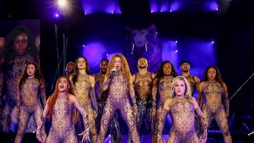 RIO DE JANEIRO, BRAZIL - FEBRUARY 11: Shakira performs onstage during Shakira: Las Mujeres Ya No Lloran World Tour Kick Off - Rio de Janeiro at Estadio Olímpico Nilton Santos on February 11, 2025 in Rio de Janeiro, Brazil. (Photo by Kevin Mazur/Kevin Mazur/Getty Images for Live Nation)