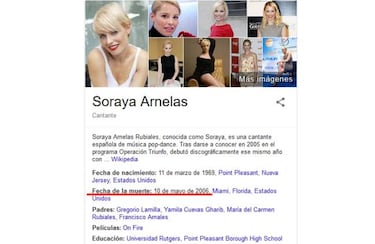 Soraya anuncia su embarazo, y Google la 'mata' por error