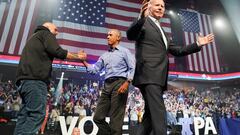 President Joe Biden and former President Barack Obama attend a campaign for Democratic  senatorial candidate John Fetterman and nominee for Pennsylvania governor Josh Shapiro in Philadelphia, Pennsylvania.