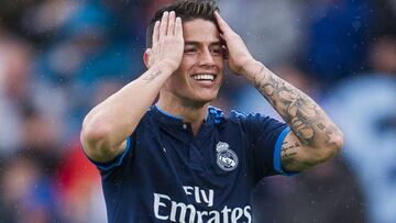 James disput&oacute; algunos minutos en el m&aacute;s reciente partido liguero del Madrid.