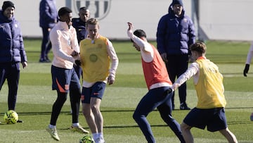 Frenkie, en el entrenamiento de este viernes.
Frenkie De Jong