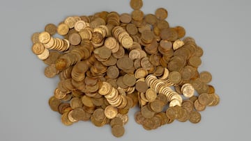 Monedas del tesoro encontrado en la República Checa